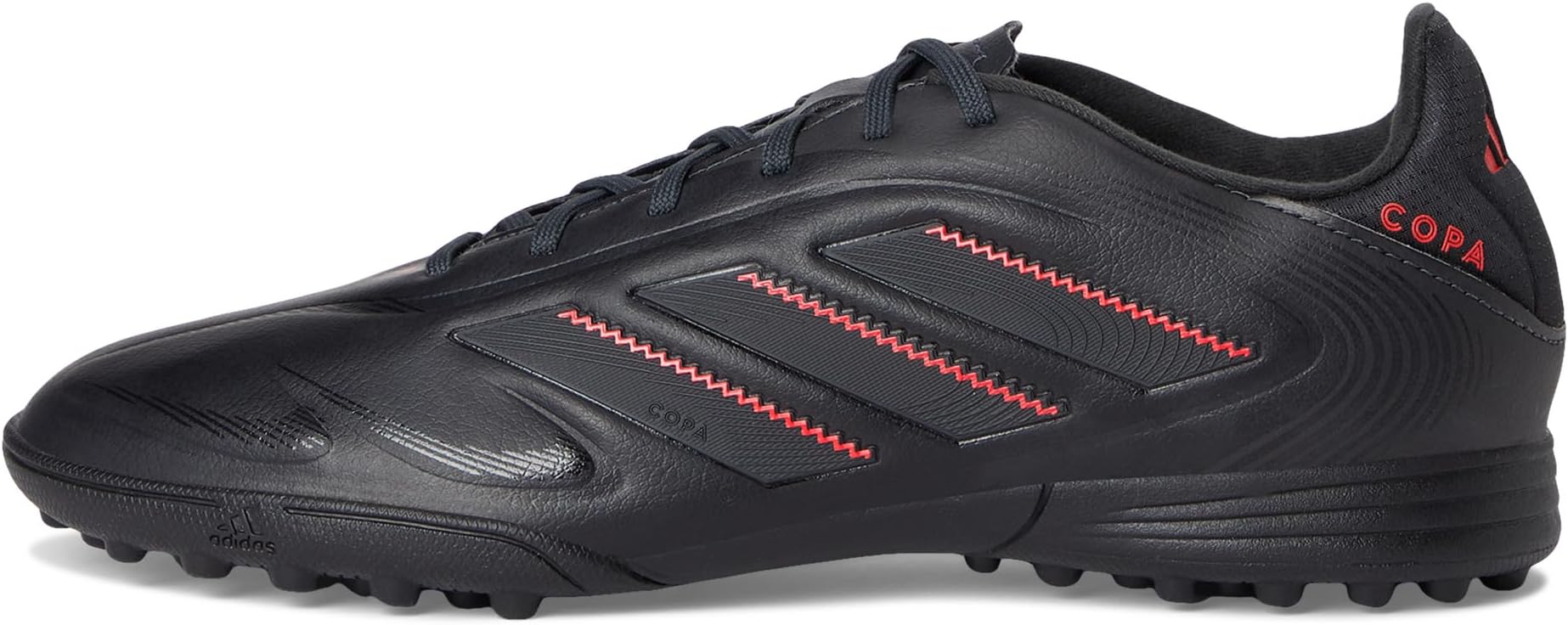 Кроссовки Adidas Kids Copa Pure 3 League Turf Soccer Cleats, Black/Carbon/Lucid Red — фото 4