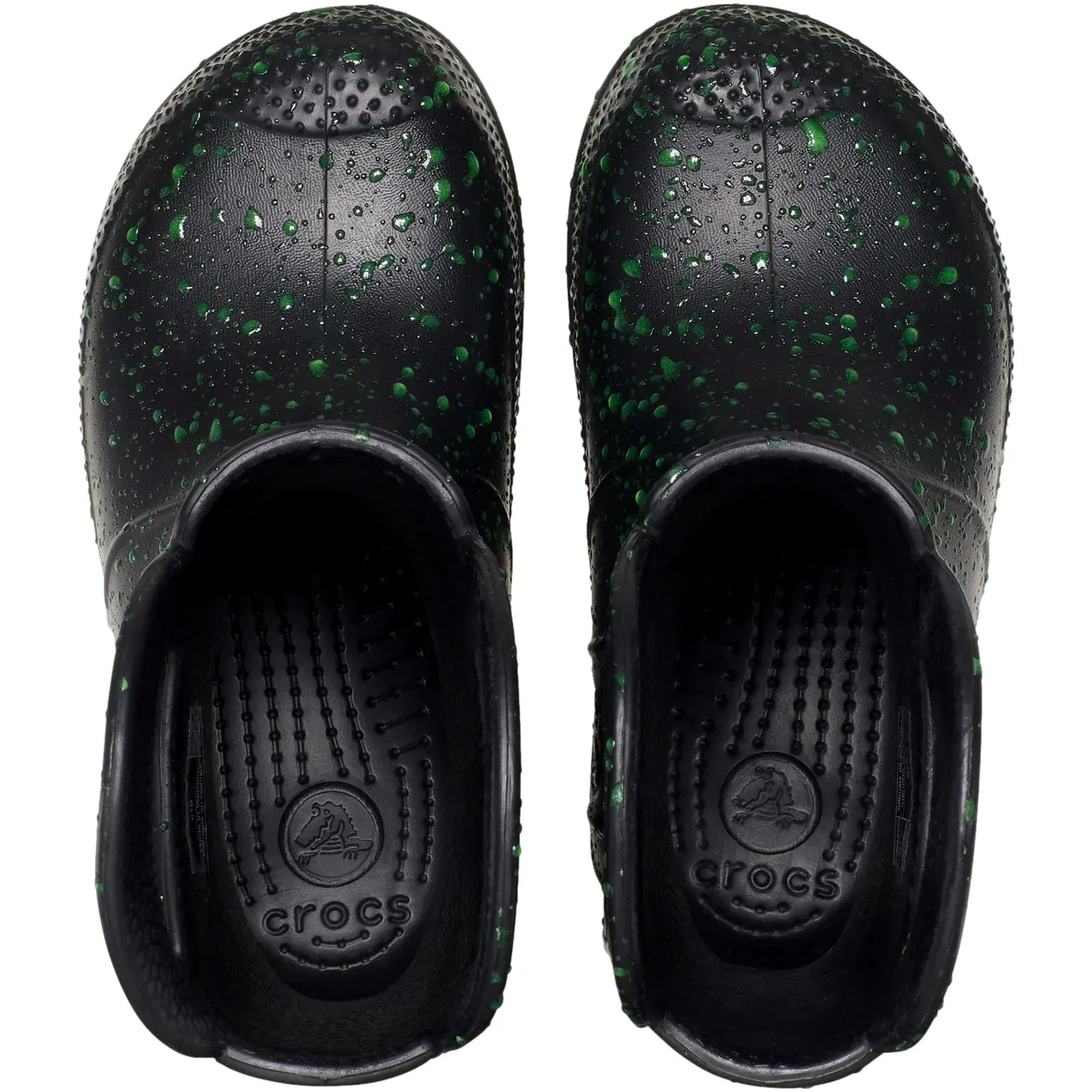 Детские резиновые сапоги Crocs Handle it Rain Boot, черные, светящиеся в темноте — фото 2