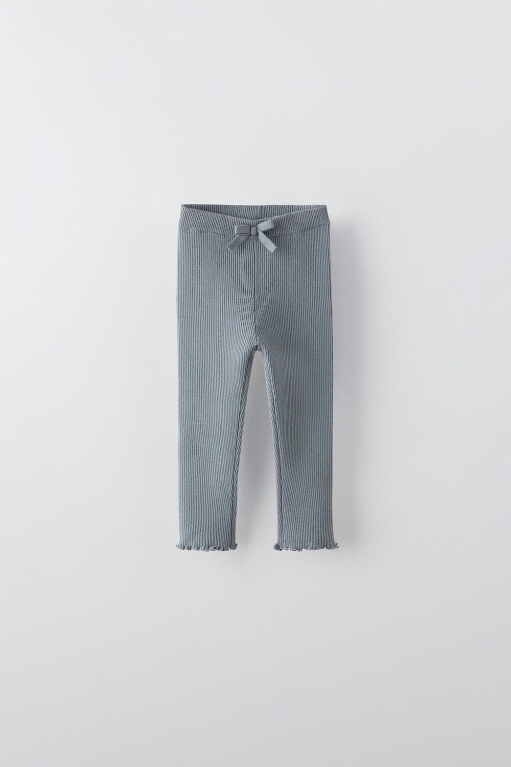 

Леггинсы в рубчик с бантом ZARA, синий/серый