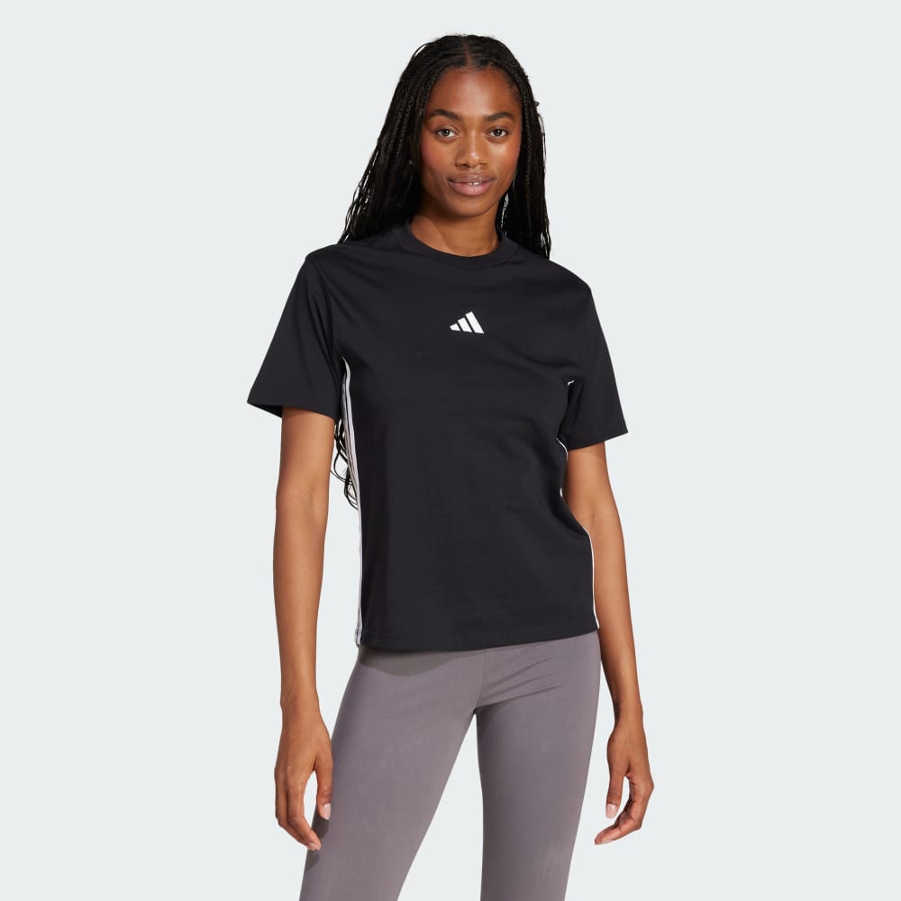 

Футболка Adidas Essentials 3-Stripes Cotton Tee, черный/белый