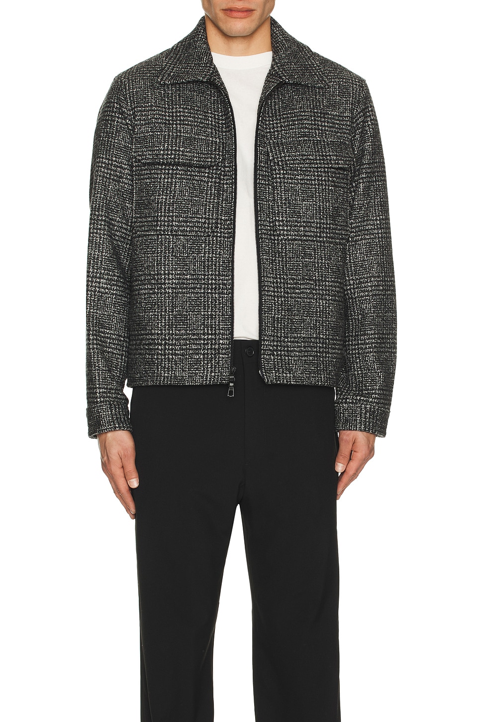 

Шерстяная короткая куртка Club Monaco, Black & White