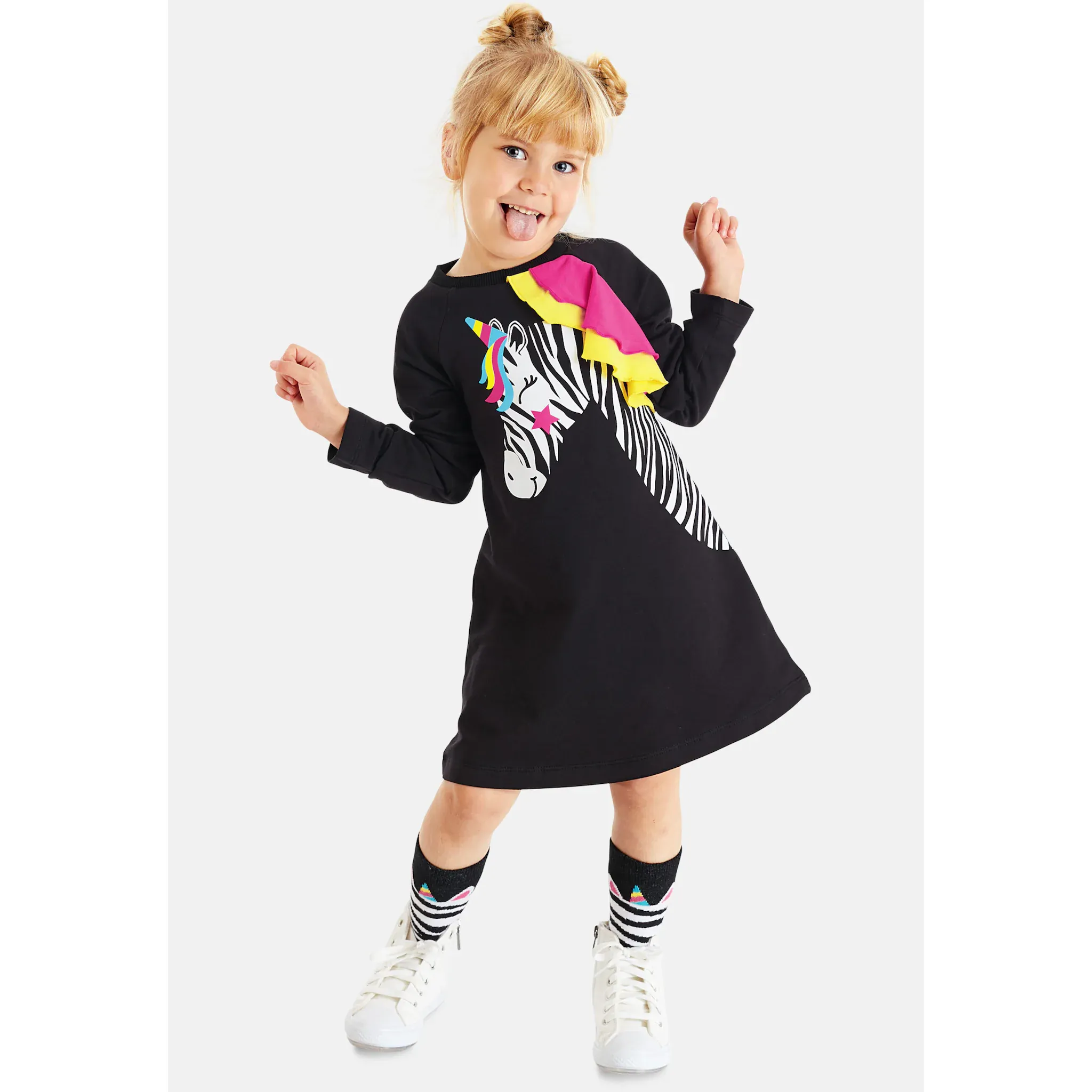 

Летнее платье Denokids «Frilly Zebra», с принтом, цвет multicolor