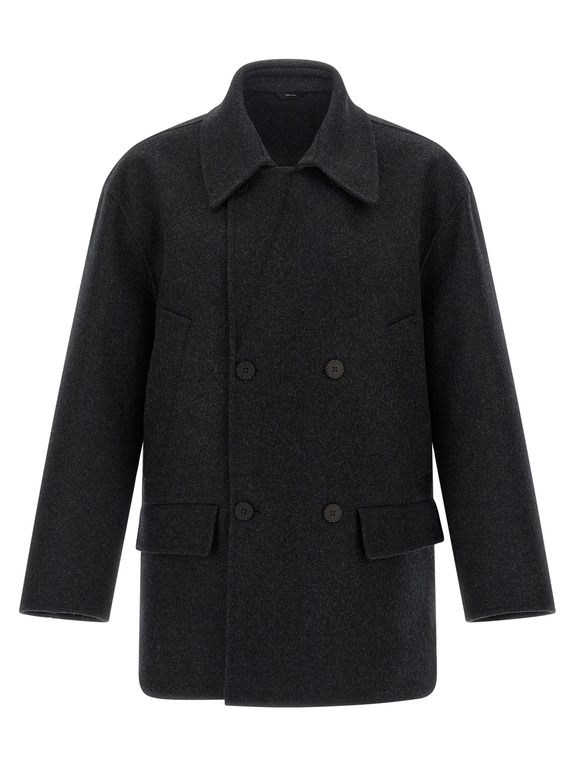 

Пальто из войлочной шерсти FENDI, серый