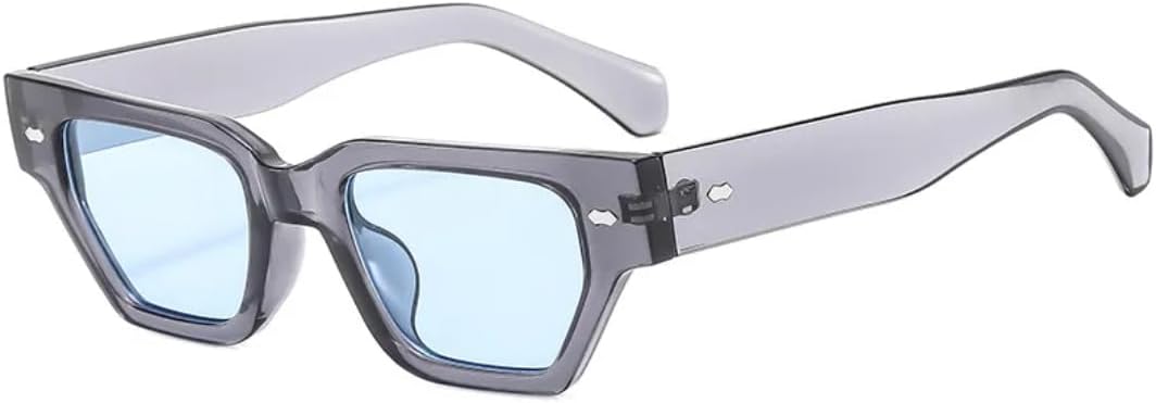 

Солнцезащитные очки с защитой UV400 | «Кошачий глаз» с заклепками, черно-желтые | для женщин и мужчин, для занятий спортом на открытом воздухе и вождения DSVIGF, Gray Blue