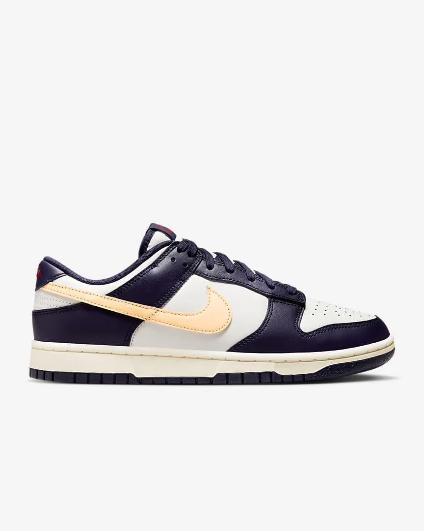 Мужские кроссовки Nike Dunk Low Retro (FV8106-181, Sail/Coconut Milk/Purple Ink/Melon Tint), фиолетовый — фото 3