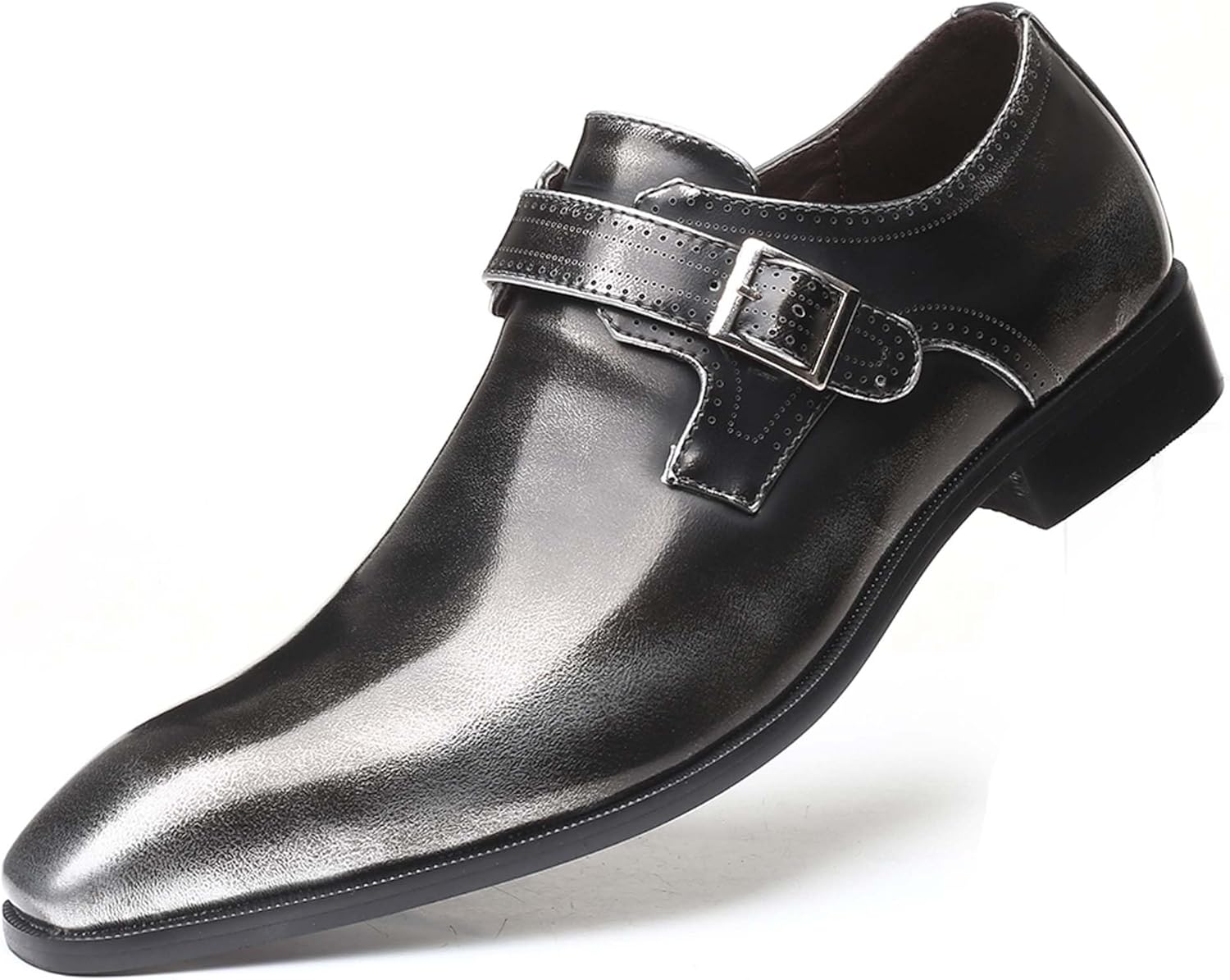 

Мужские повседневные туфли с острым носком, модные, для городской ходьбы, работы, офиса, формальных мероприятий, банкетов, свадеб, танцев, вечеринок, костюмов и официальных нарядов, кожаные туфли Generic, серый