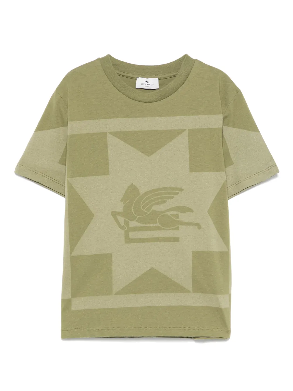 

Футболка с принтом Pegaso ETRO KIDS, зеленый