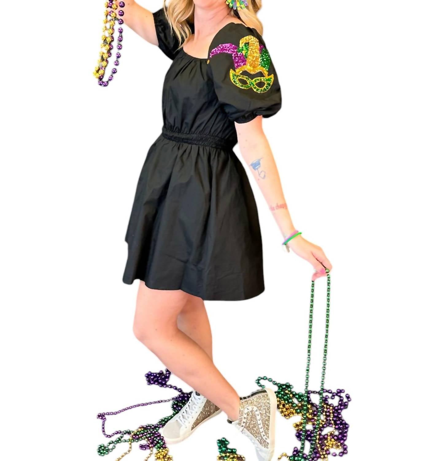 

Платье для маскарада Марди Гра в черном цвете FANTASTIC FAWN