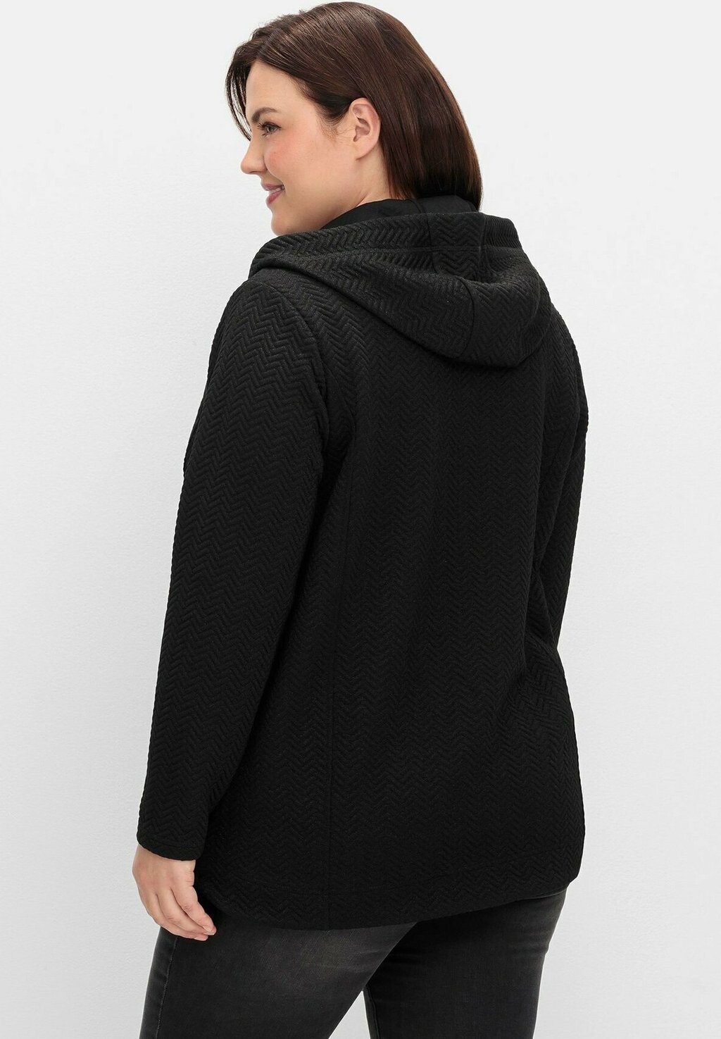 

Толстовка на молнии Sheego, черный