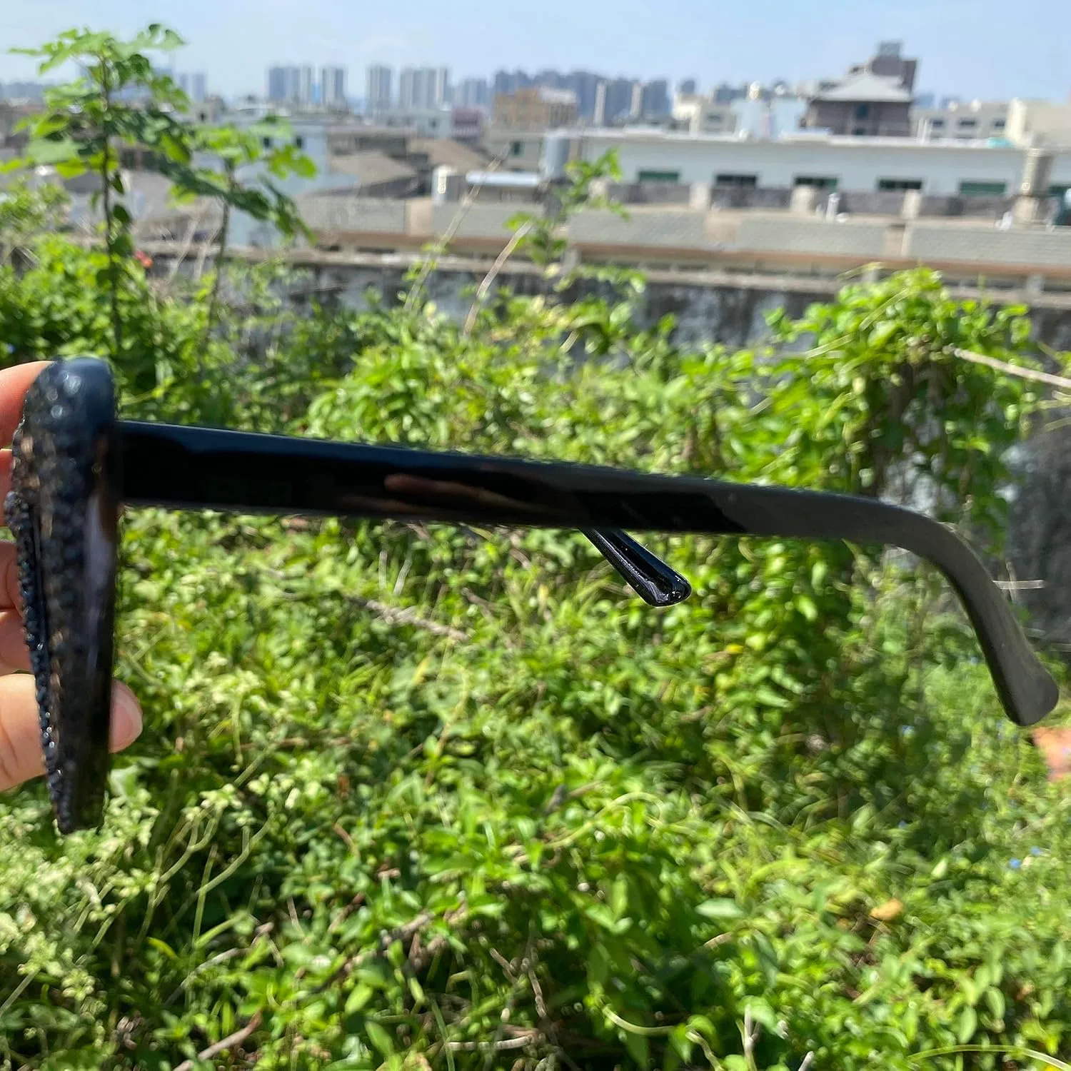 

Милые женские солнцезащитные очки в форме сердца, модные, блестящие, с бриллиантами, многоугольные, с розовыми стразами, с защитой от УФ-излучения mincl, Gray