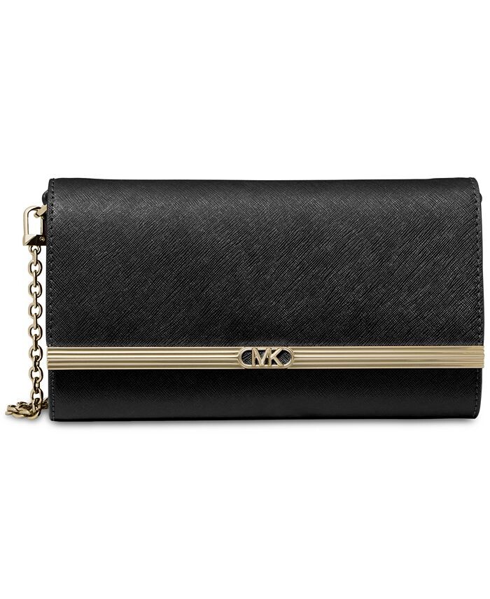 

Большой кожаный клатч East West Michael Kors, черный