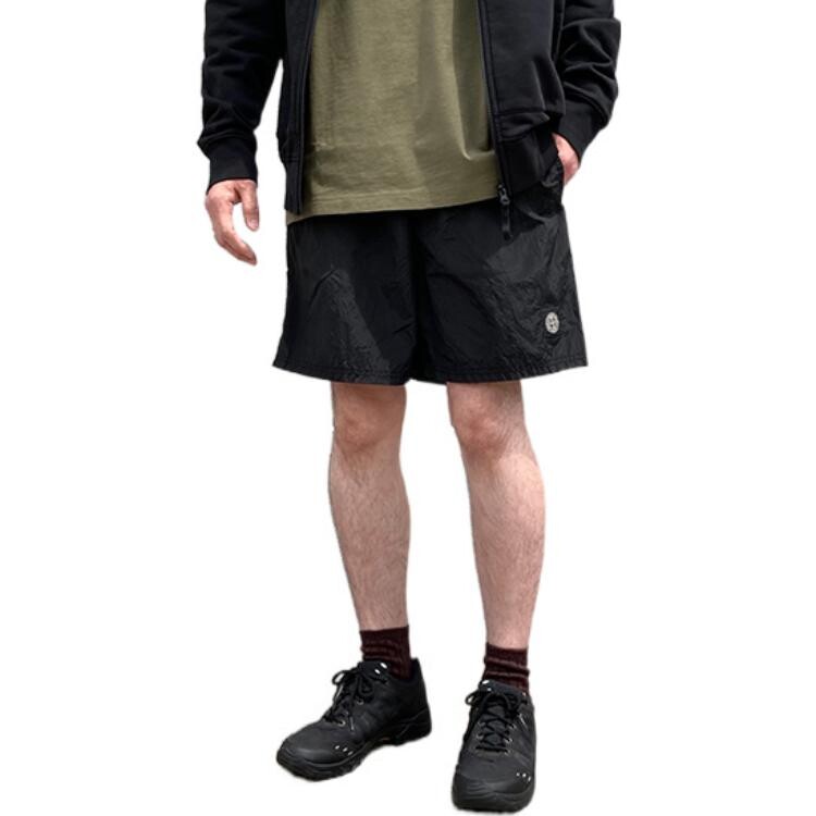Шорты спортивные Stone Island Men короткие, черный — фото 4
