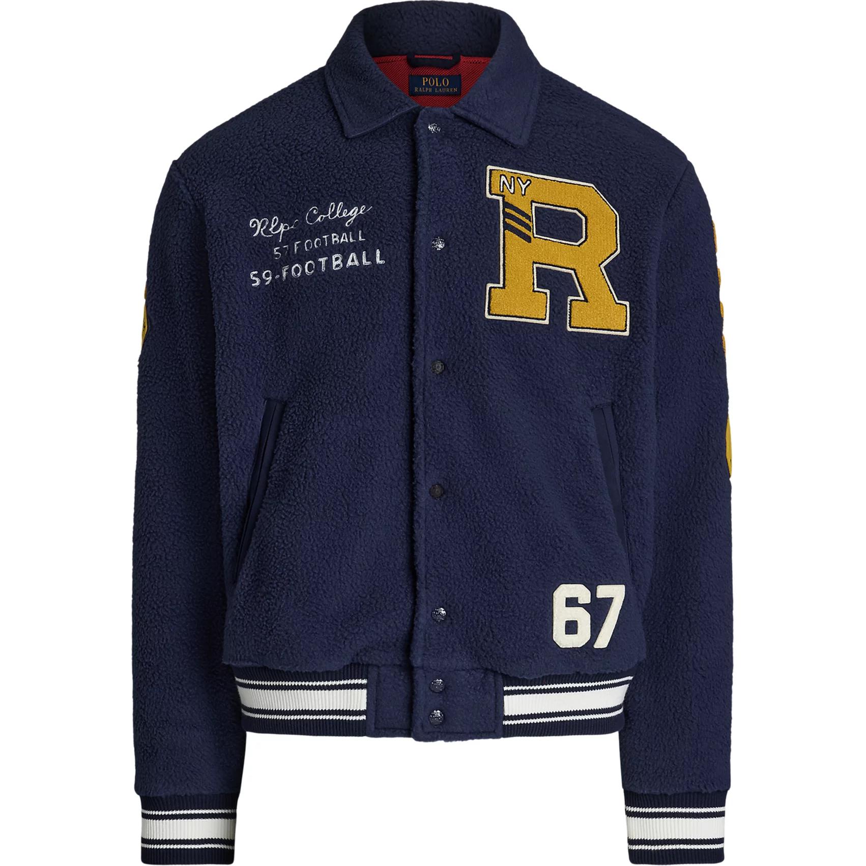 Пуловер из вельвета с аппликацией Polo Ralph Lauren, морской синий — фото 2