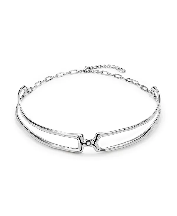 

Ожерелье с двумя белыми топазами Unode50, silver