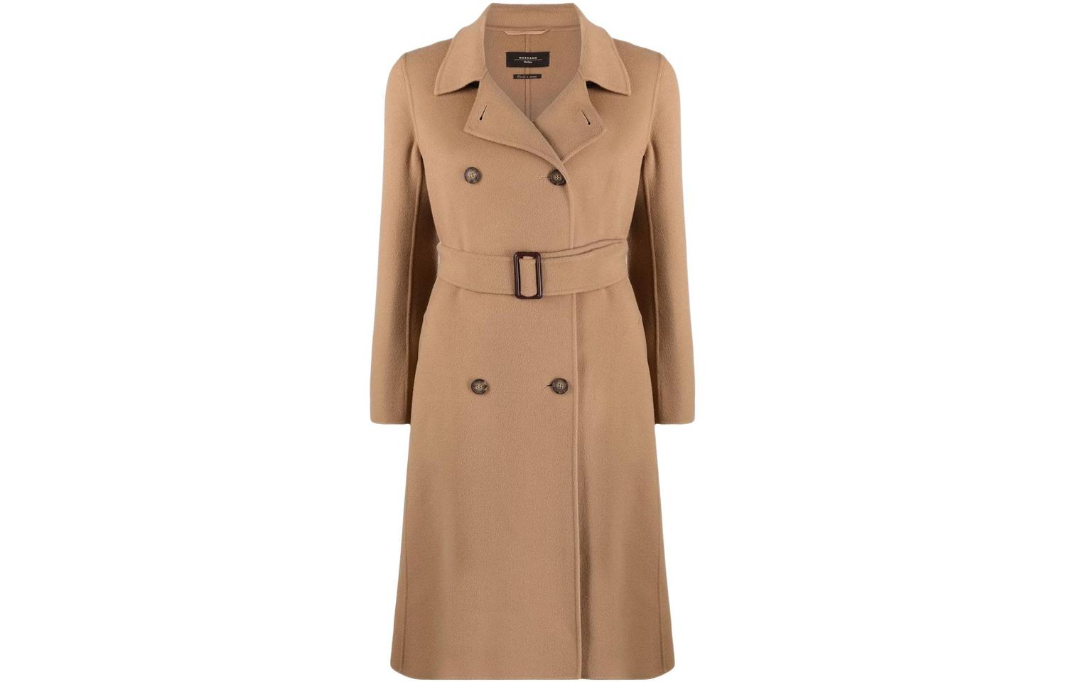 

WEEKEND MaxMara Двубортное пальто Weekend Max Mara, Camel