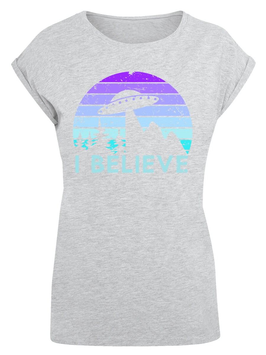 

Рубашка F4NT4STIC I Believe UFO Alien Raumschiff Retro, серый