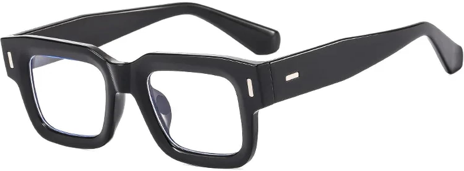 

Ретро солнцезащитные очки для женщин и мужчин, модные очки в прозрачной оправе, мужские солнцезащитные очки с защитой от УФ-излучения UV400 и заклепками TVTBBVV, Black Transparent