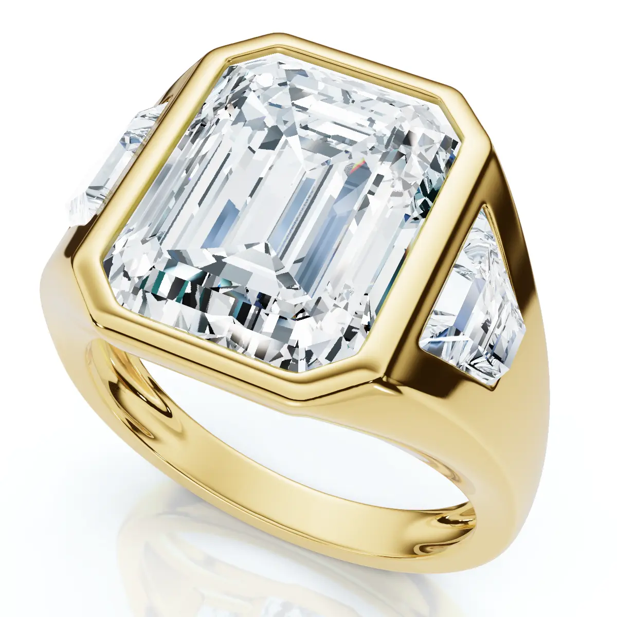 

Сертифицированное мужское кольцо на мизинец 7 карат с бриллиантом, выращенное в лаборатории из 14-каратного золота или платины Pompeii2, 14K Yellow Gold