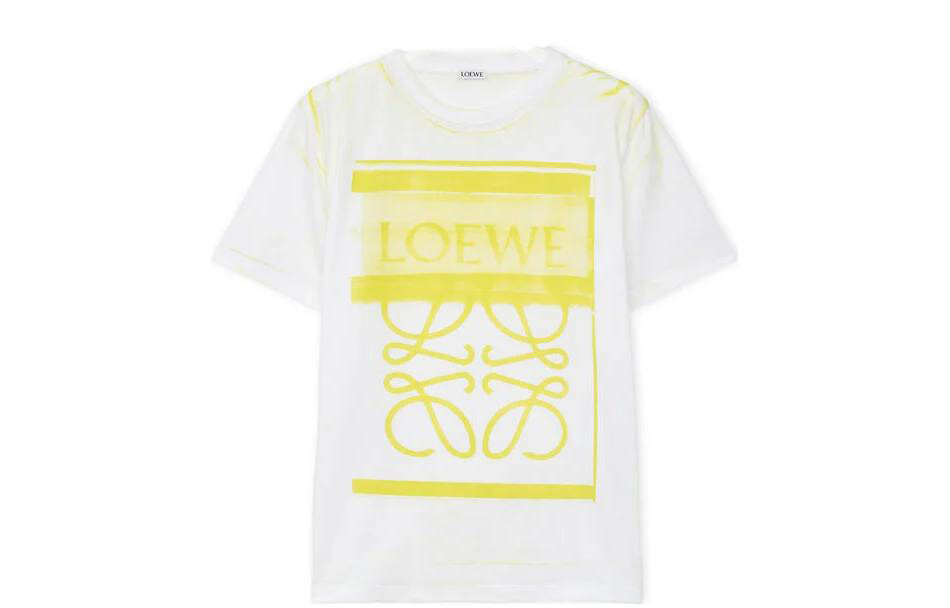 

Футболка женская Loewe, желтый / белый