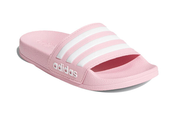 Тапочки adilette душевые слайды j Adidas, розовый — фото 4