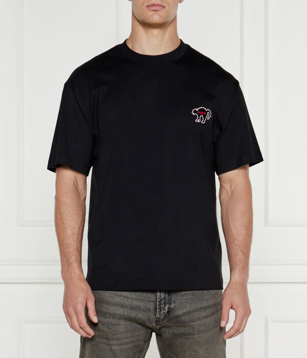 

Футболка в димонаде Relaxed fit Hugo, черный