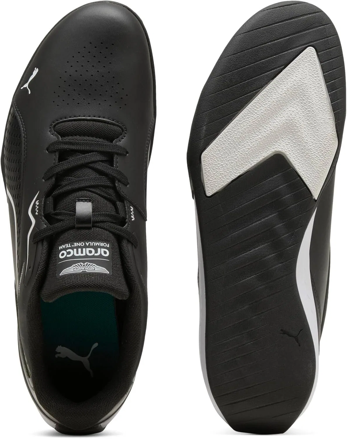 Кроссовки PUMA Adult x Aston Martin ARAMCO F1 Team Drift Cat 11 Low Trainers, Black Green Lux — фото 4
