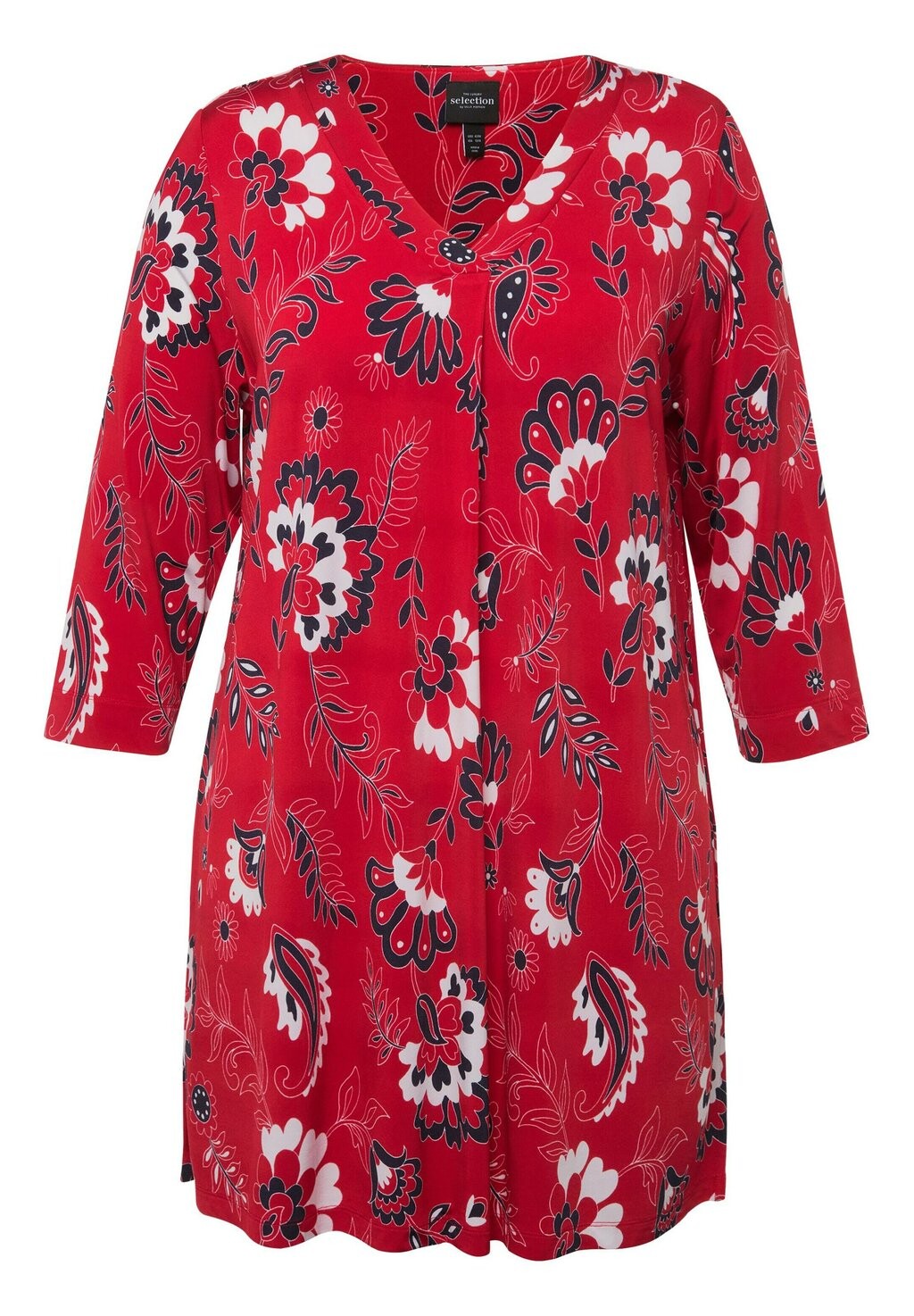 

Блуза PAISLEY PRINT 3/4 SLEEVE SLINKY Ulla Popken, красный