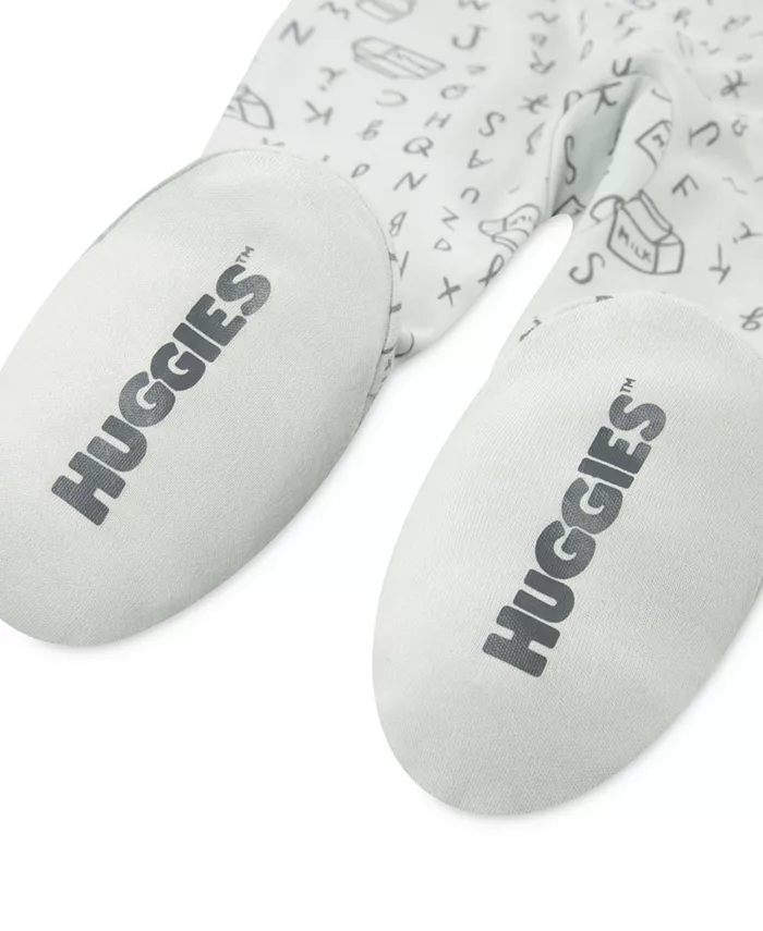Детский комбинезон с молнией спереди и закрытыми ножками Huggies, синий — фото 3