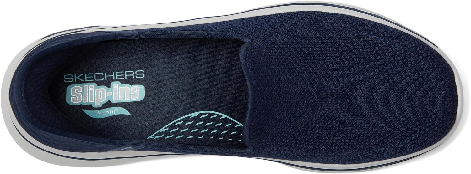 Кроссовки Go Walk Arch Fit 2.0 Delara Hands Free Slip-Ins SKECHERS Performance, цвет Navy/White — фото 2