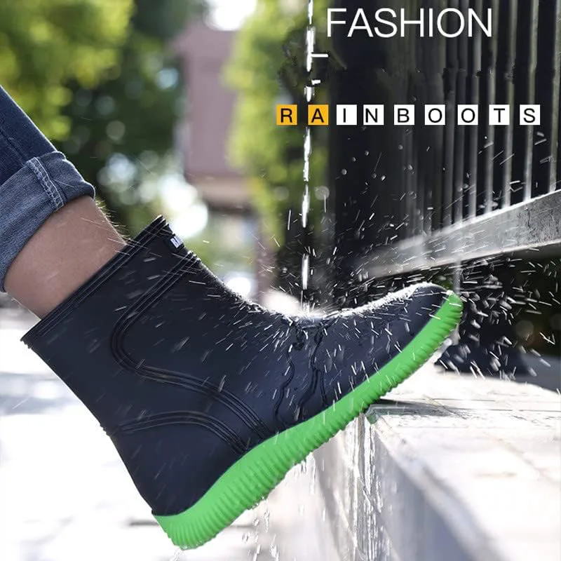 

Мужские модные резиновые сапоги CHUUMEE водонепроницаемые, противоскользящие, из ПВХ, для работы на улице, черный