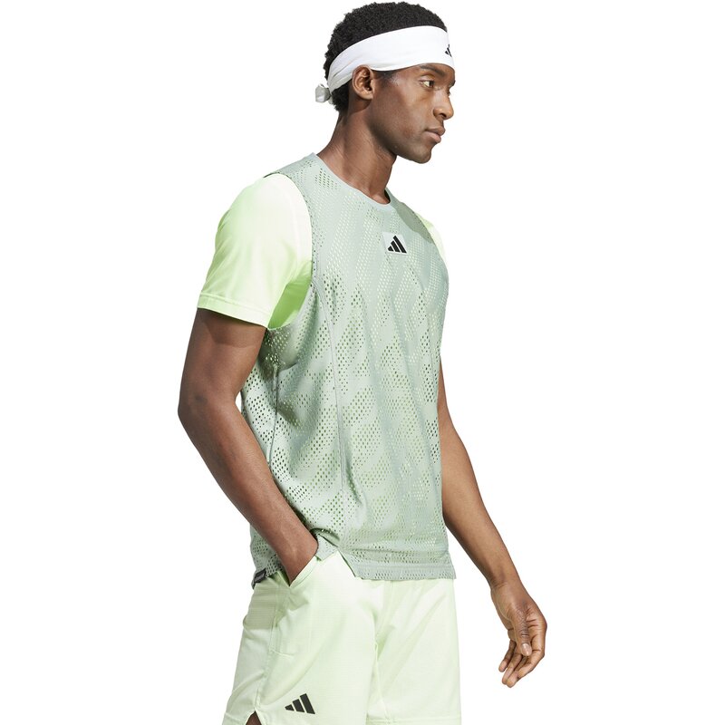 Футболка теннисная профессиональная многослойная Adidas, мультиколор — фото 4
