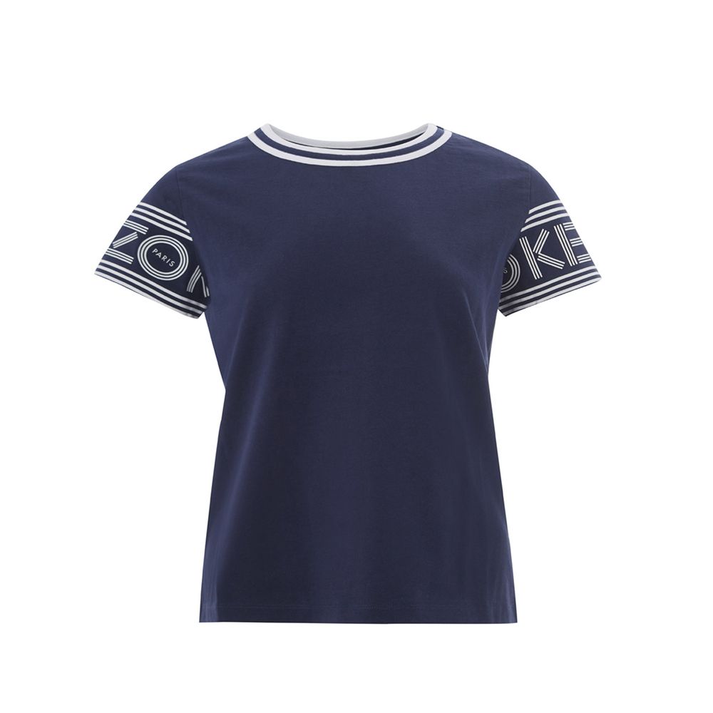 

Синие хлопковые топ и футболка Kenzo