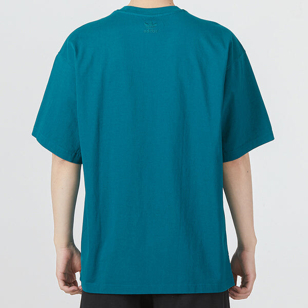Футболка adidas originals Y2K Tee 4 Element Large Logo Printing Athleisure Casual Sports Short Sleeve Couple Style Green, мультиколор — фото 4