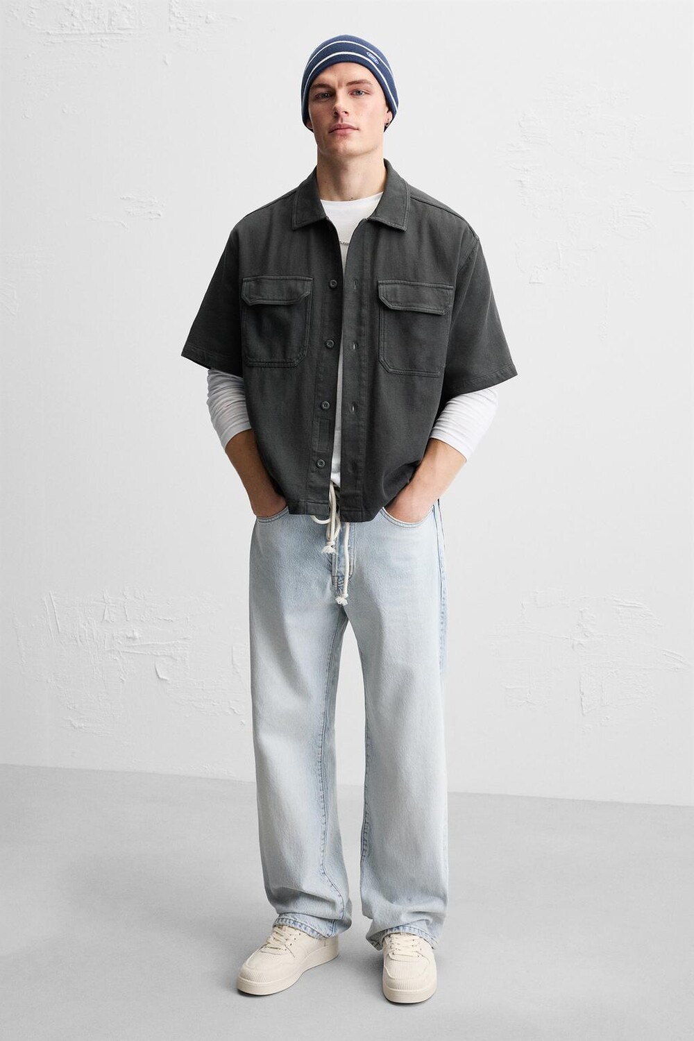 

Кроссовки из вельвета ZARA, белый