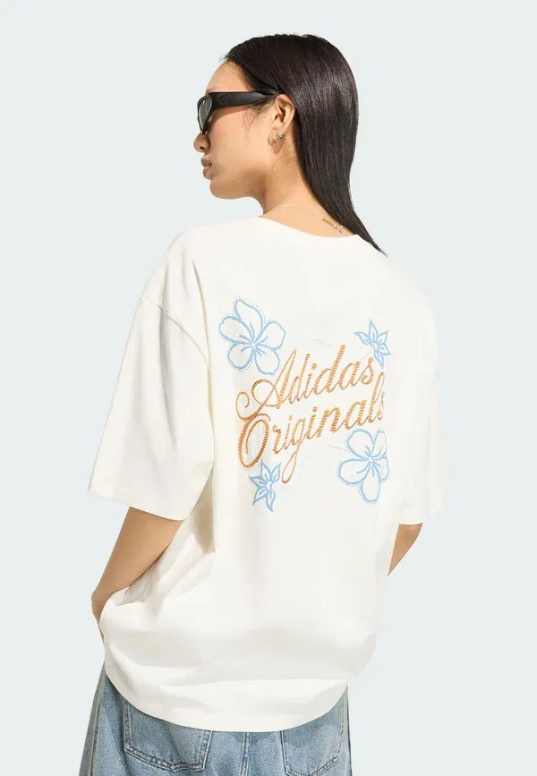 Футболка с принтом Summer Glow Graphics Print Adidas Originals, светло-бежевый — фото 4