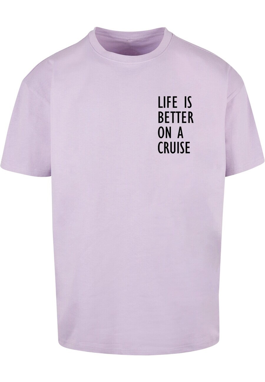 

Футболка Merchcode LIFE IS BETTER, цвет Pastel Purple