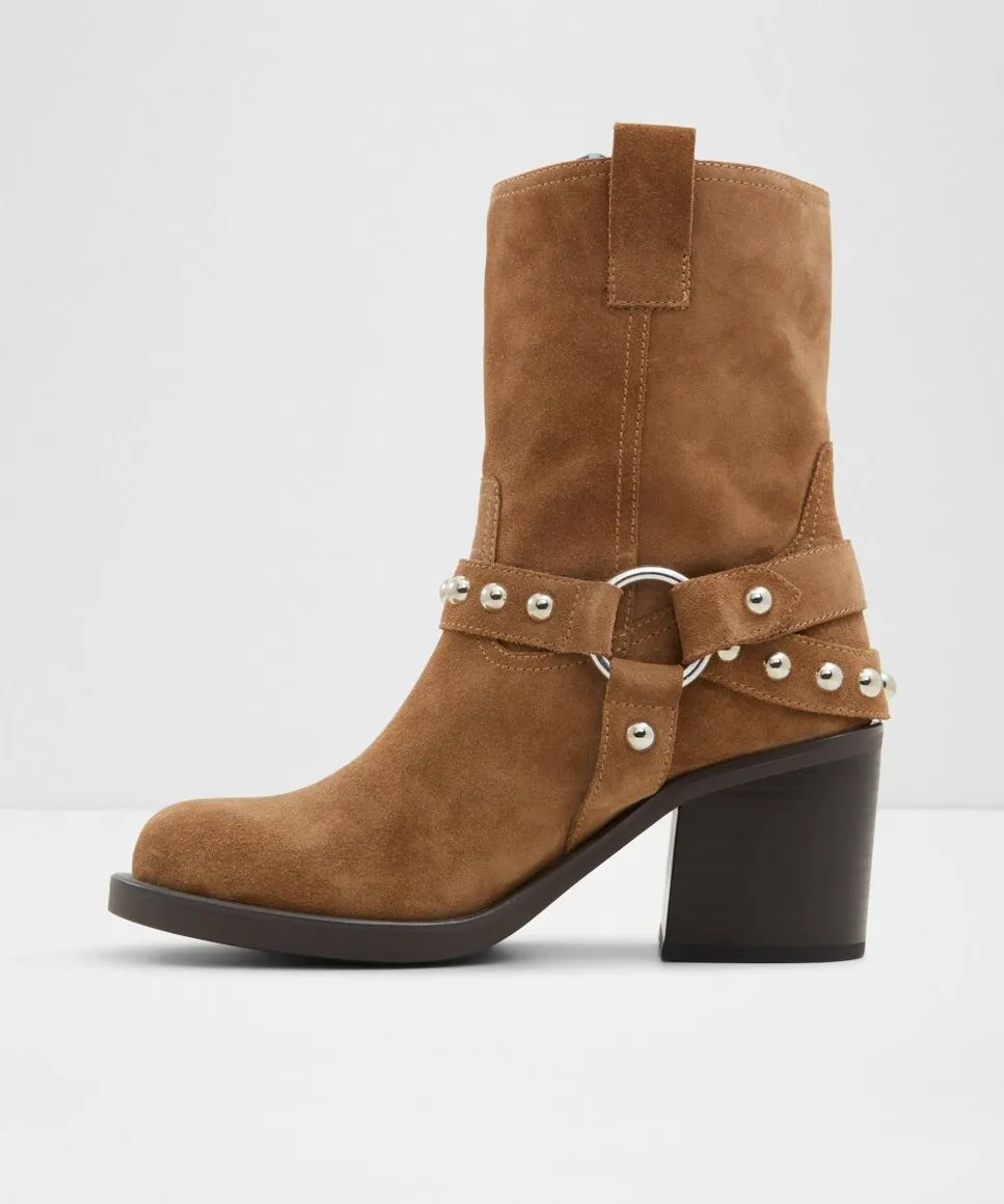 Женские ботинки с круглым носком Aldo, коричневый — фото 4