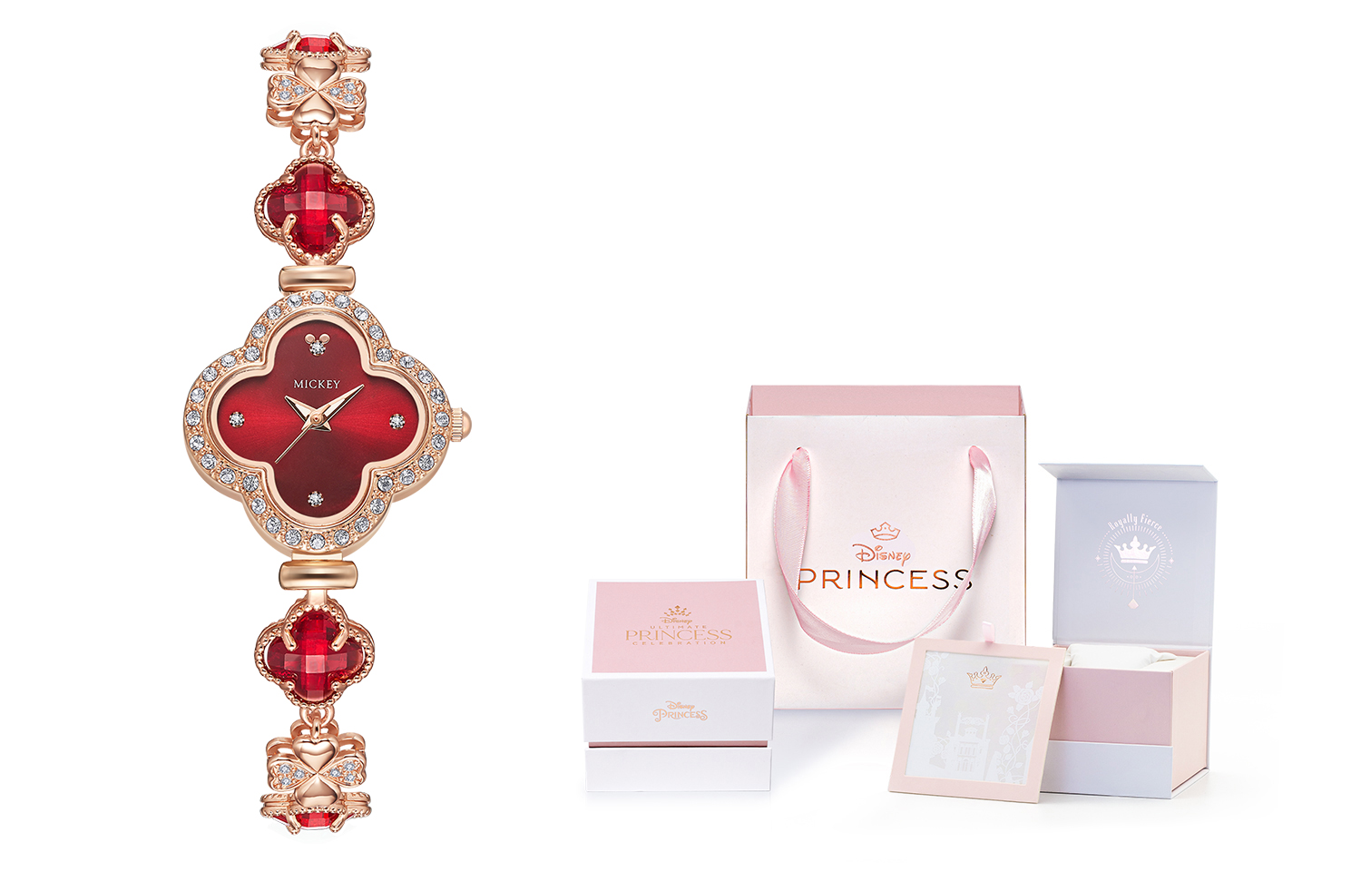 

Disney Часы Quartz Movement Watch Women's Watch White Dial, MK-11751R[Princess Box]