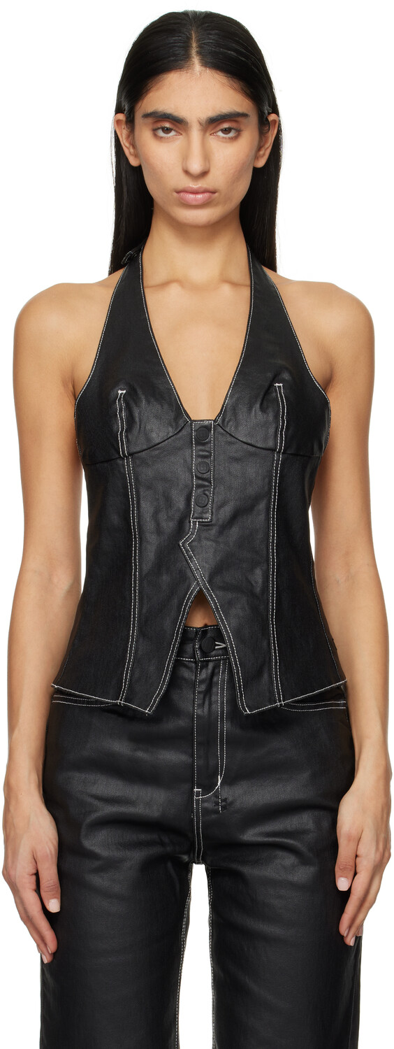 

Топ Valentina Halter Slicker Denim Ksubi