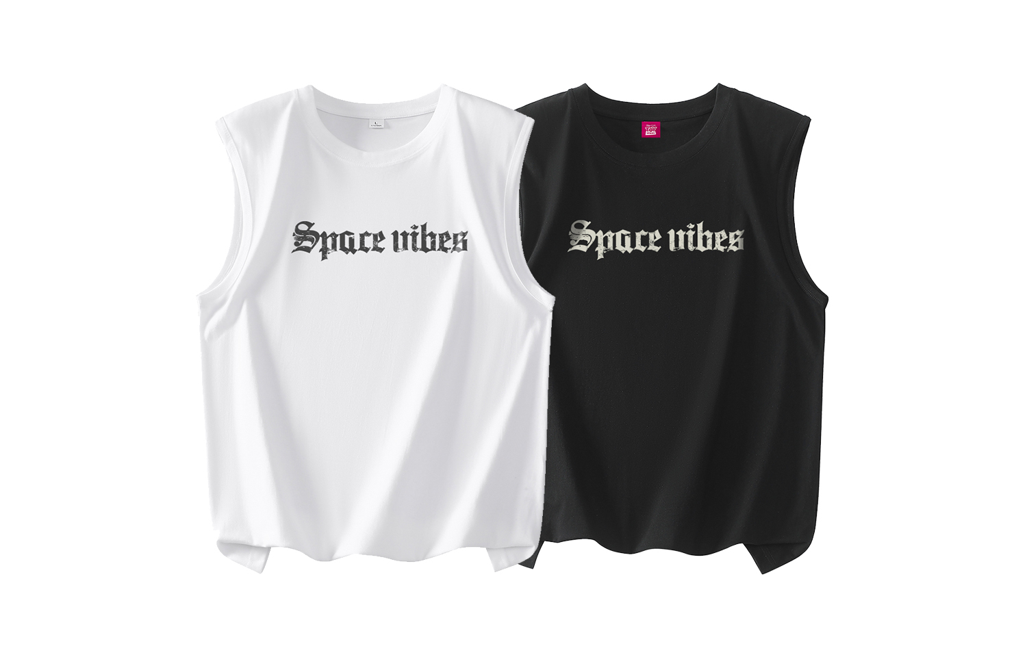 

Майка унисекс с круглым вырезом, узкий прямой крой Disney, [two-piece set]белый+черный