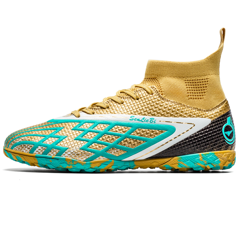 

Футбольные бутсы детские, подростковые, противоскользящие, износостойкие, среднего размера HBRK, золотой