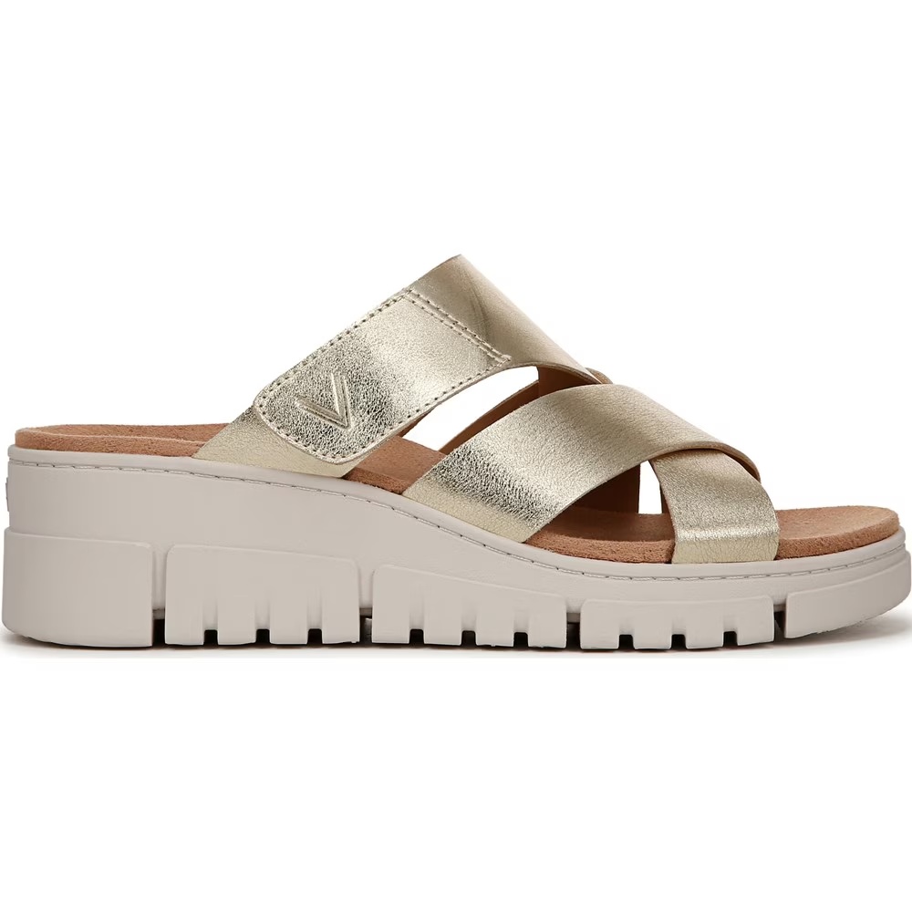 Босоножки на танкетке Uptown Sunset от Vionic, gold leather