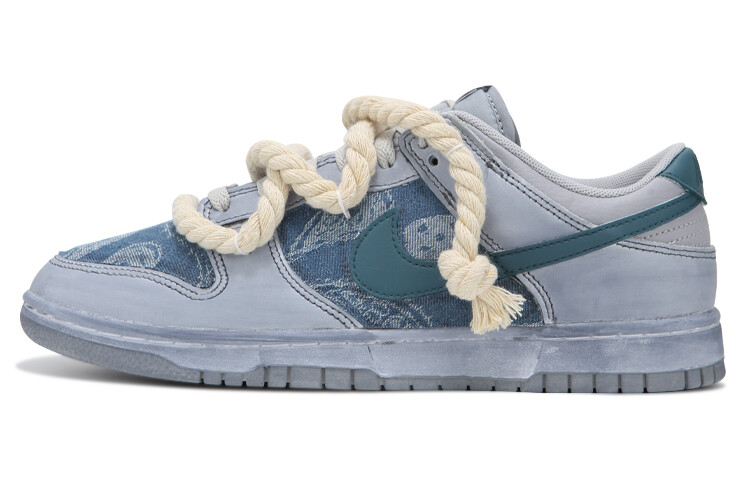 

Кроссовки для скейтбординга Dunk мужские низкие серый/синий Nike