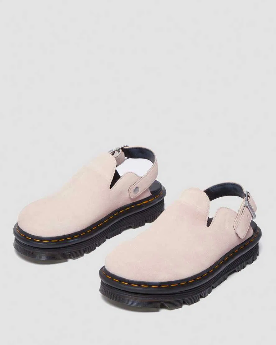 Мюли на платформе Zebzag из замши с открытой пяткой Dr Martens, синий — фото 3
