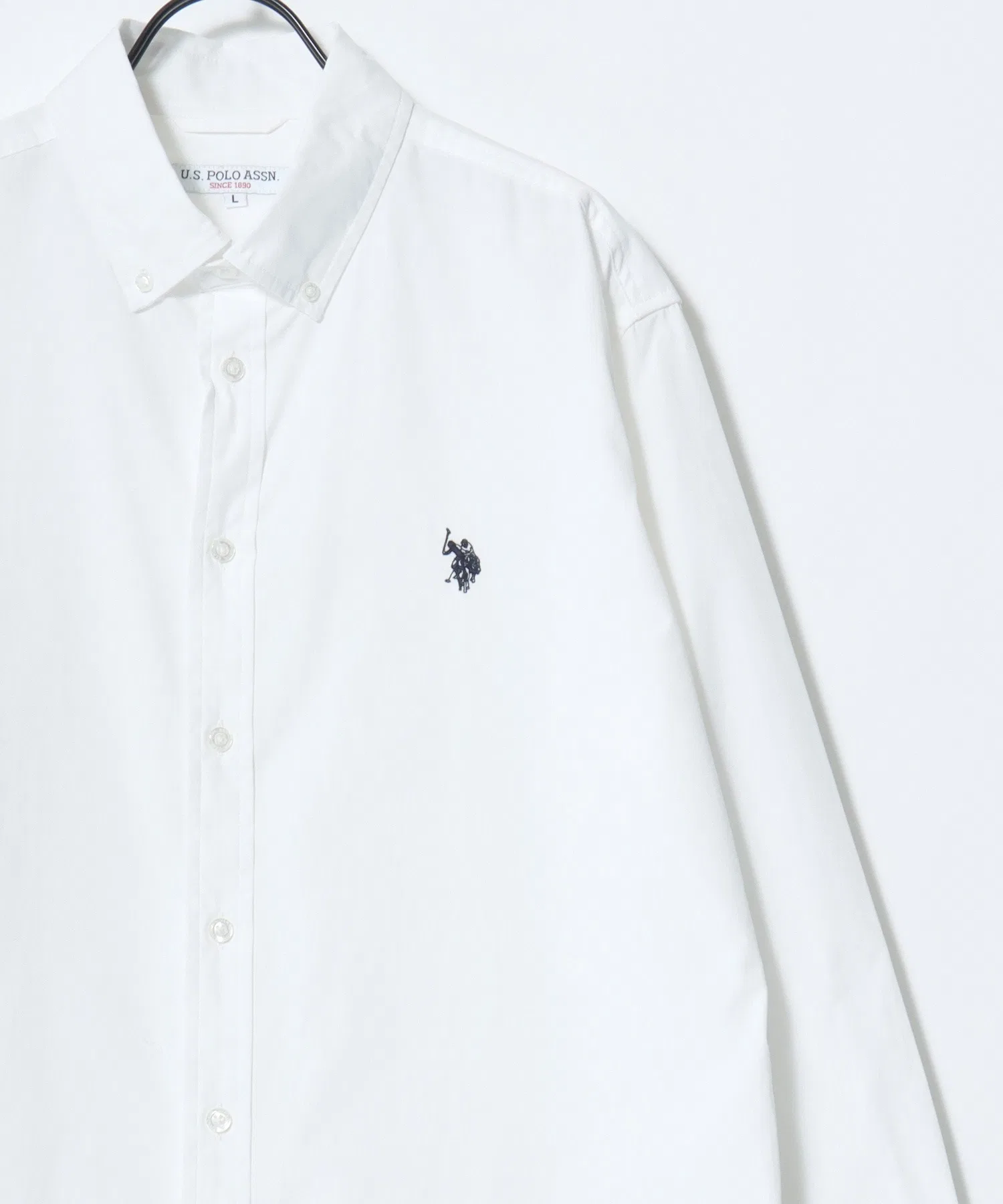 Унисекс рубашка Broad Denim U.S. POLO ASSN. с логотипом, тёмно-синяя — фото 2