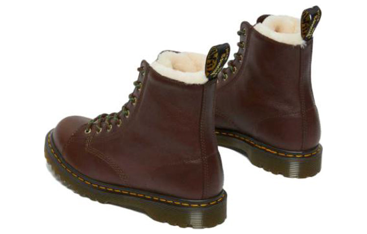 Мужские ботинки Dr. Martens Barton кожаные с утепленной подкладкой, коричневый — фото 3