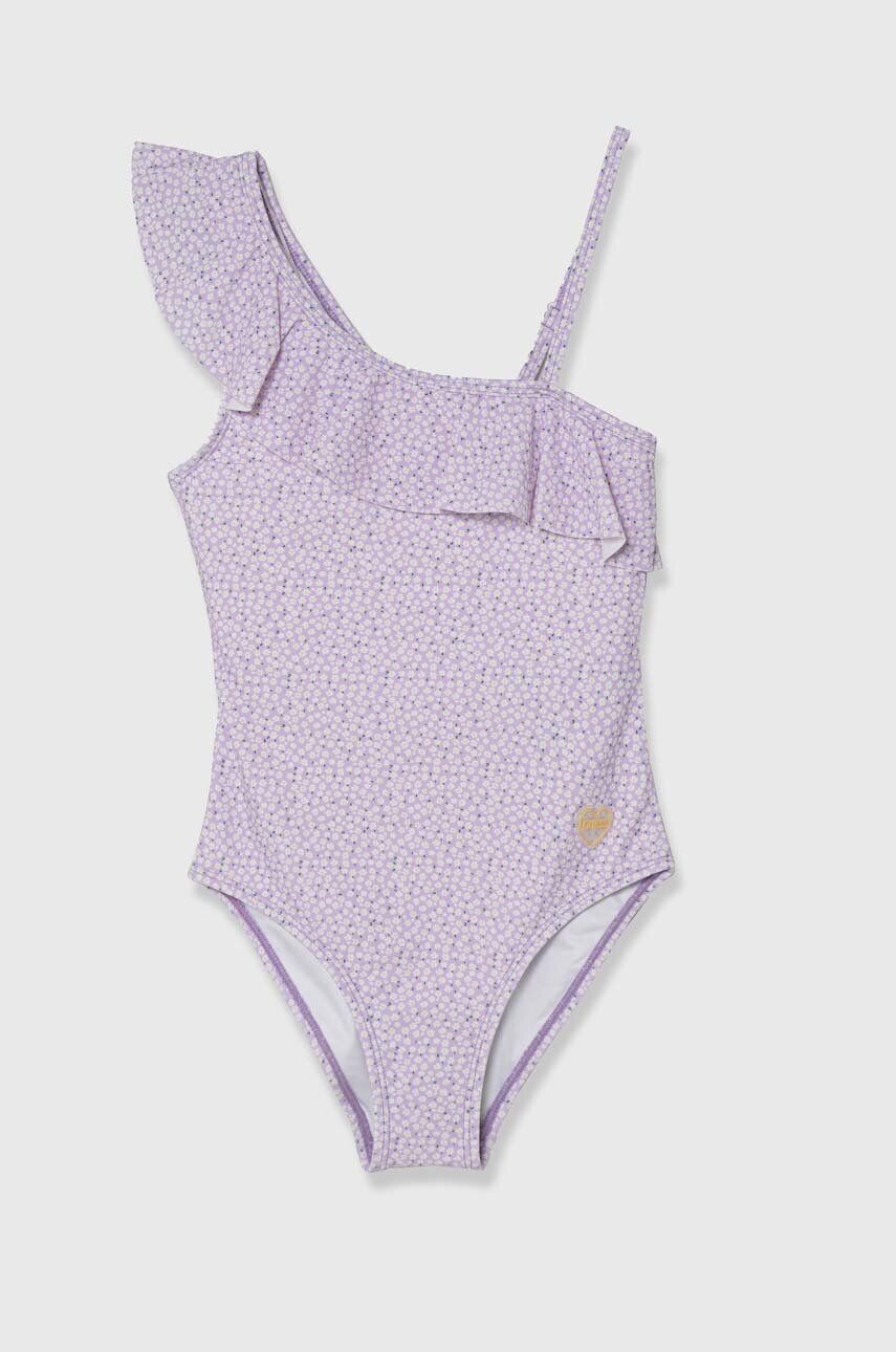

Сплошной купальник Guess для ребенка, фиолетовый
