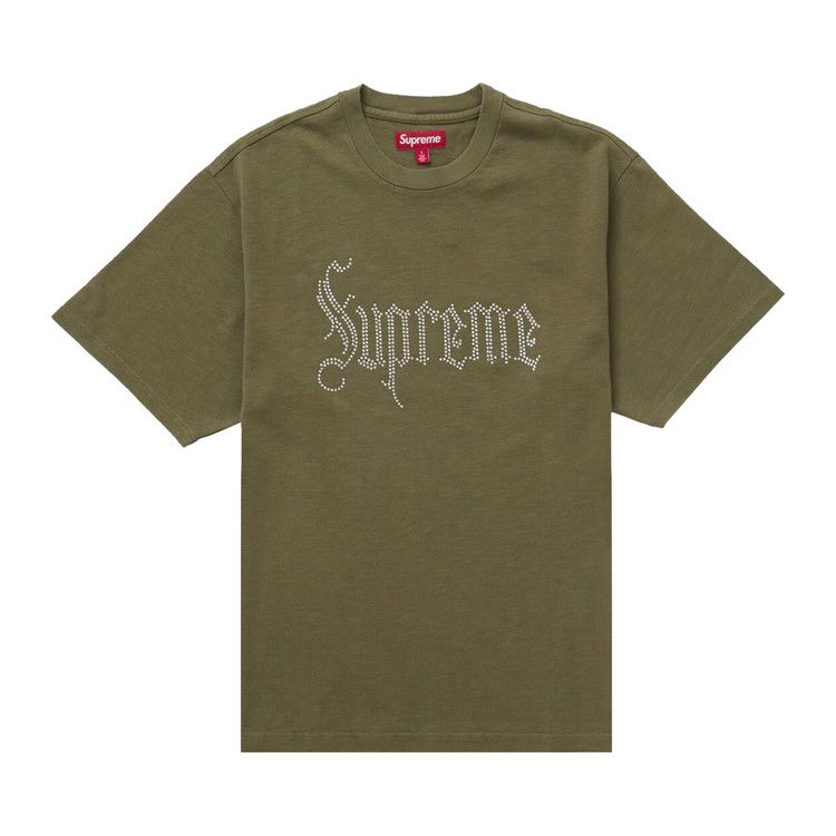 

Топ Supreme Rhinestone Short-Sleeve Top 'Olive'