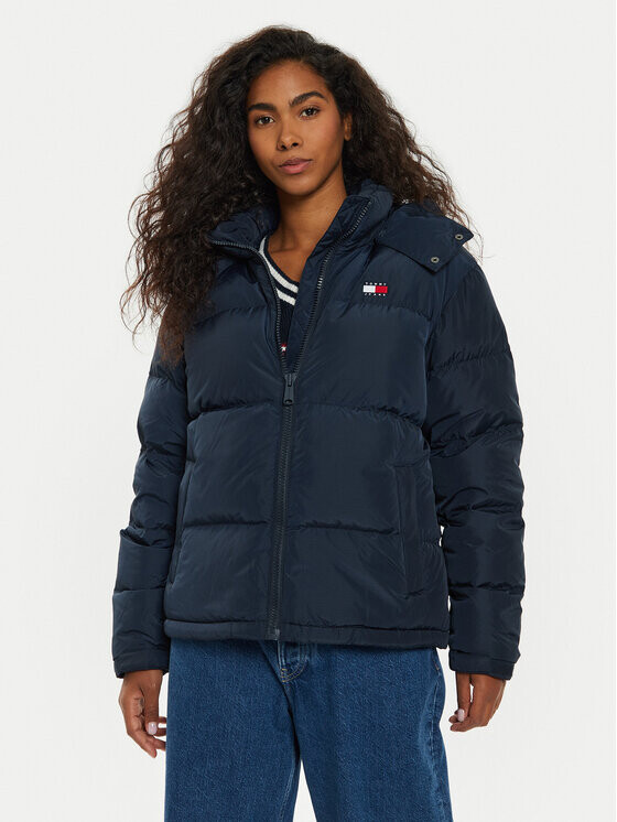 

Пуховик стандартного кроя Tommy Jeans, синий