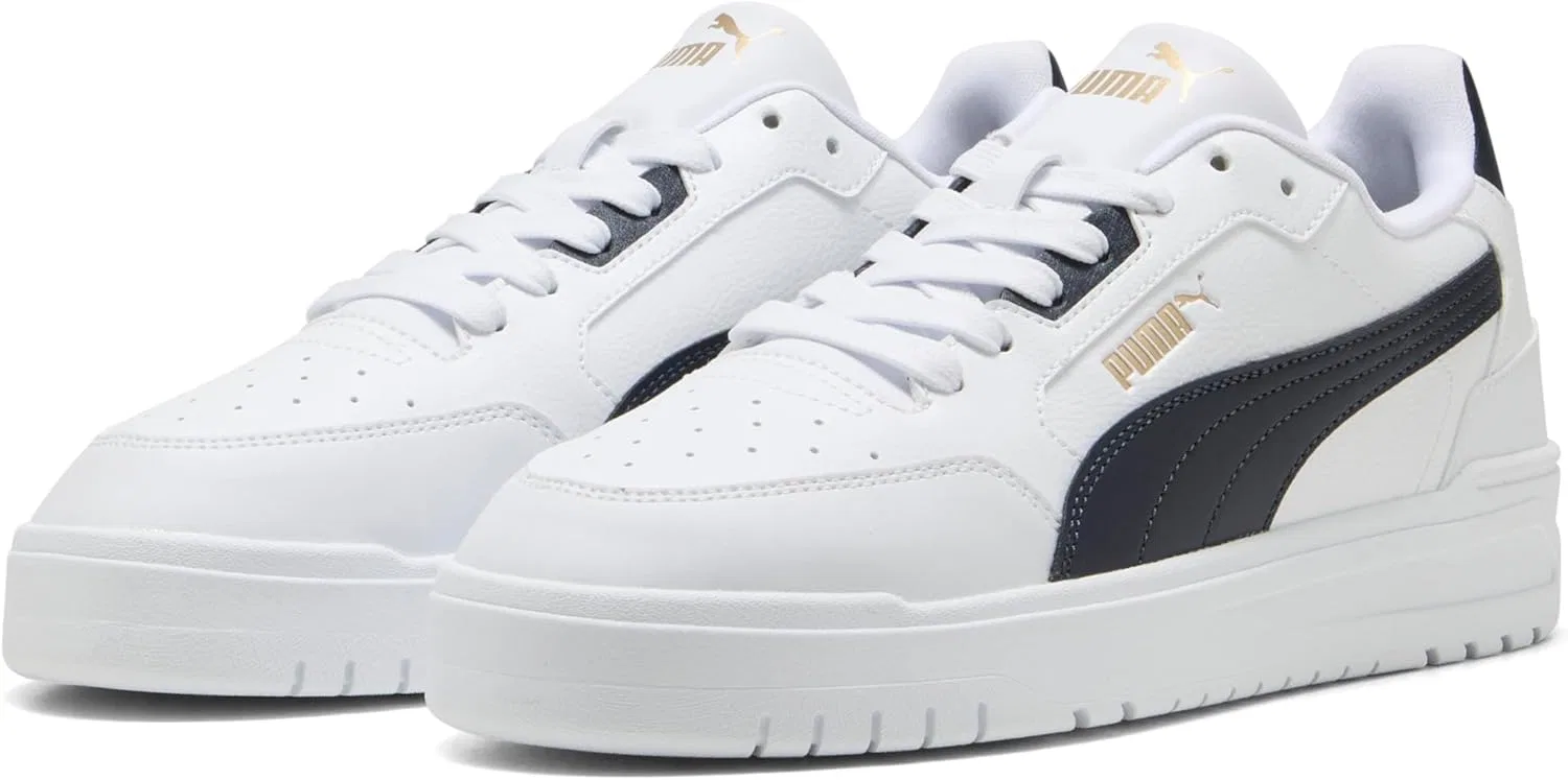 Кроссовки Puma Shuffle Downtown унисекс, Puma White Navy Puma Gold